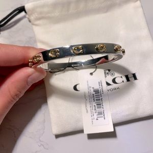 Coach Silver Bangle Bracelet - NEW WITH TAGS